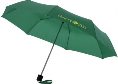 Logotrade liikelahja mainoslahja kuva: 21,5" Ida 3-osainen sateenvarjo, vihreä
