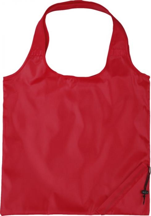 Logotrade mainostuote tuotekuva: Bungalow Taiteltava Polyester Kassi, punainen