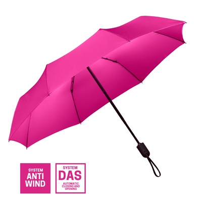 Logo trade mainoslahja kuva: Täysautomaattinen sateenvarjo Cambridge, pinkki
