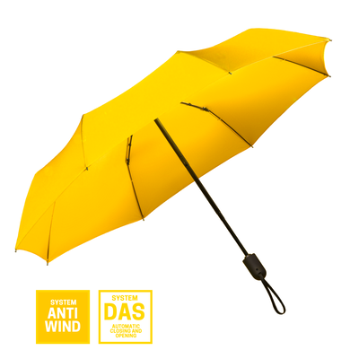 Logotrade mainoslahja tuotekuva: Täysautomaattinen sateenvarjo Cambridge, keltainen