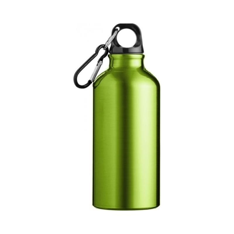 Logotrade liikelahja tuotekuva: Oregon-juomapullo ja kiinnityskoukku, vihreä