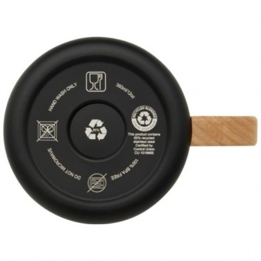Logotrade mainostuote tuotekuva: Bjorn 360 ml ruostumattomasta teräksestä valmistettu muki, musta