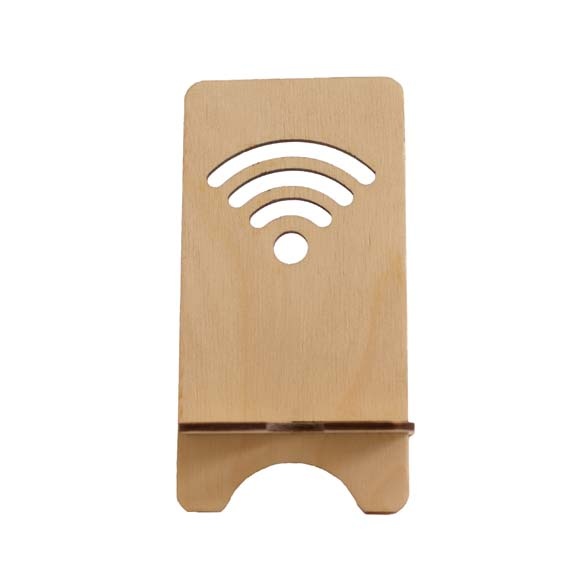 Logotrade liikelahja tuotekuva: Kierrätetty puinen puhelimen pidike