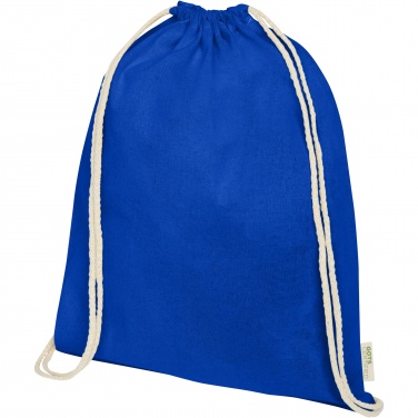 Logotrade mainostuote tuotekuva: Orissa 100 g/m² organic cotton drawstring bag 5L