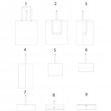 Logo trade mainoslahja ja liikelahja tuotekuva: Nevada-kassi, puuvillainen, taitettava, 100 g/m² 7L