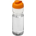 H2O Active® Base 650 ml läppäkantinen urheilujuomapullo, Läpinäkyvä / oranssi