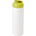 Baseline® Plus grip 750 ml läppäkantinen urheilujuomapullo, Valkoinen / lime