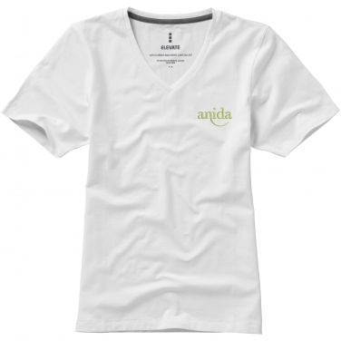 Logo trade mainoslahja kuva: Kawartha short sleeve women's organic V-neck t-shirt