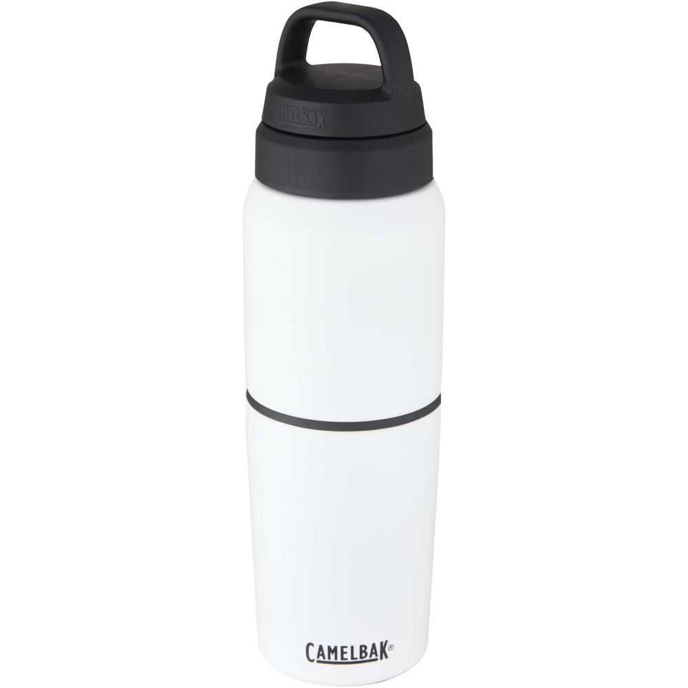 Logo trade mainoslahjat tuotekuva: CamelBak® MultiBev ruostumattomasta teräksestä valmistettu 500 ml:n tyhjiöeristetty pullo ja 350 ml:n kuppi