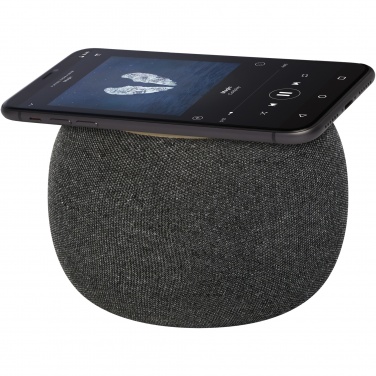 Logotrade liikelahjat kuva: Ecofiber bambusta ja RPET-muovista valmistettu Bluetooth® -kaiutin ja langaton latausalusta