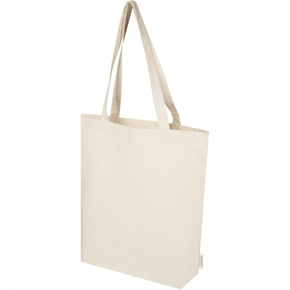 Logo trade mainoslahja ja liikelahja tuotekuva: Orissa 180 g/m² organic wide bottom tote bag 11L