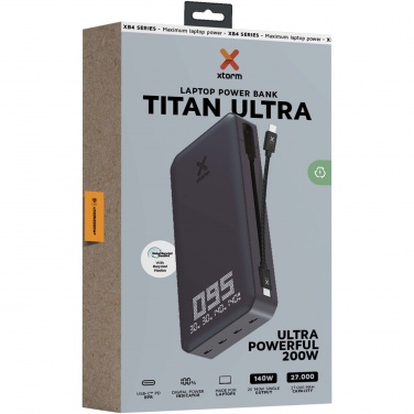 Logotrade mainostuotet kuva: Xtorm XB403 Titan Ultra 27 000 mAh 200 W:n kannettavan tietokoneen varavirtalähde