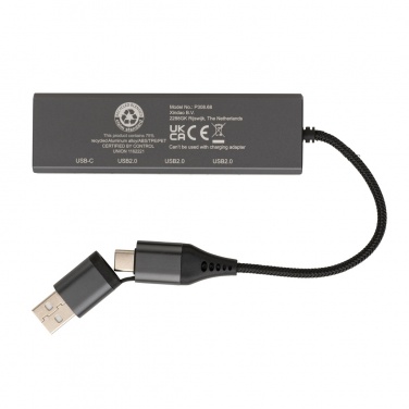 Logotrade liikelahjat kuva: Terra RCS alumiininen USB-hub 3 portilla