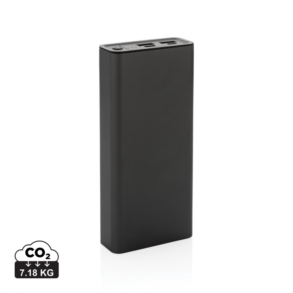 Logotrade mainostuote tuotekuva: Terra RCS alumiininen 20w 20000mAh varavirtalähde