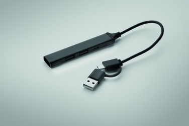 Logotrade liikelahja mainoslahja kuva: USB 4 portin keskitin 19 cm