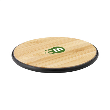 Logo trade mainoslahjat ja liikelahjat kuva: Bamboo 10W Wireless Charger langaton pikalaturi