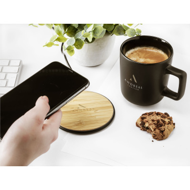 Logotrade mainoslahja tuotekuva: Bamboo 10W Wireless Charger langaton pikalaturi