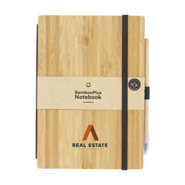 Logotrade liikelahja tuotekuva: BambooPlus Paper Notebook A5 - Inkless Pen