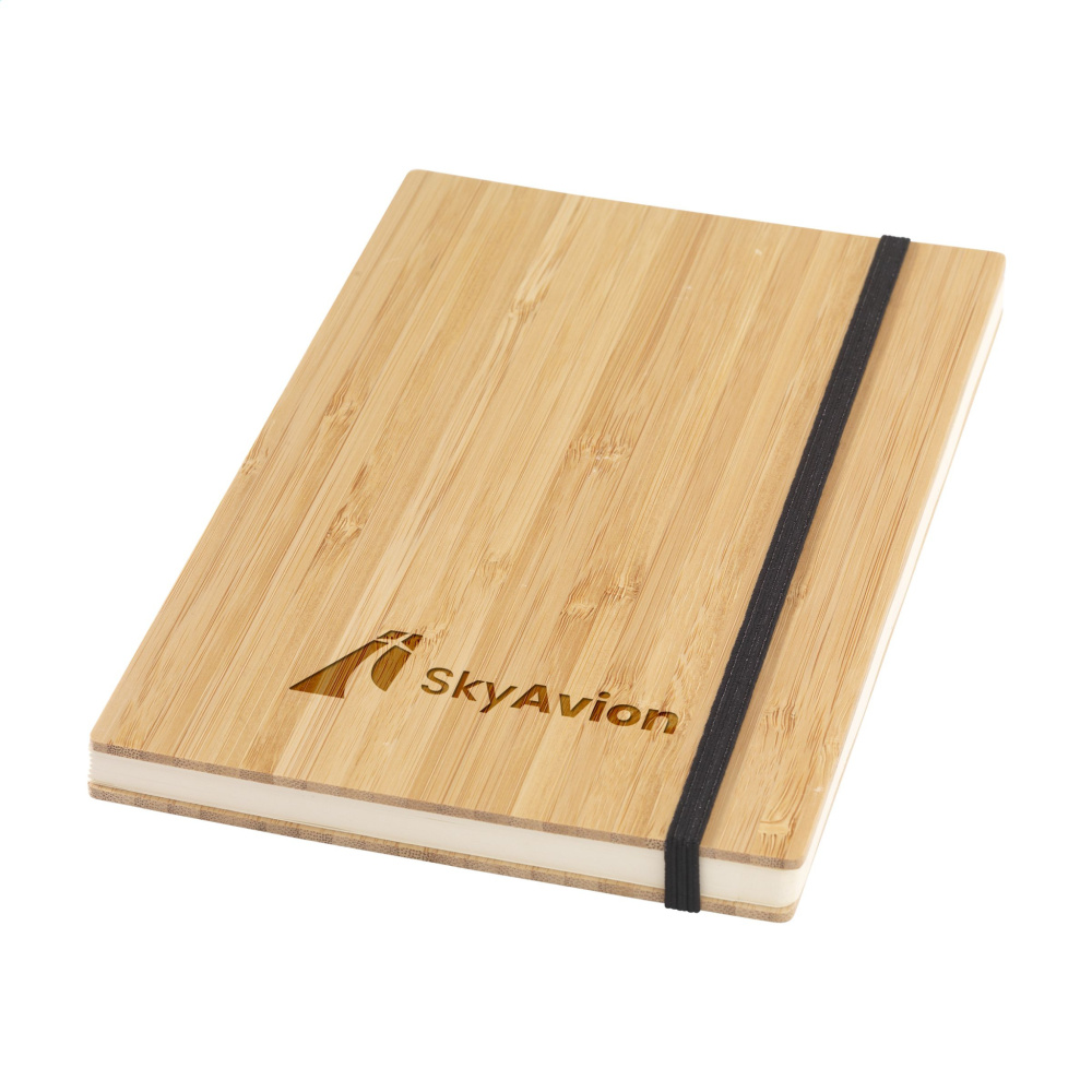 Logotrade liikelahja tuotekuva: Bamboo Journal Naked Spine Paper Notebook A5