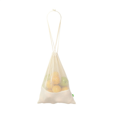 Logo trade mainoslahja ja liikelahja tuotekuva: Natura Organic GOTS Mesh Bag (120 g/m²) hedelmäpussi