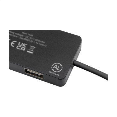 Logotrade mainostuote tuotekuva: Tecco GRS Kierrätetty Alu USB Hub