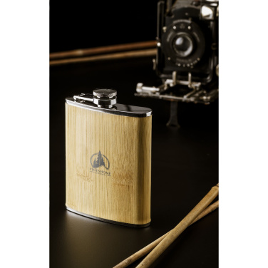 Logotrade mainoslahjat kuva: Hipflask Bamboo 200 ml juomapullo