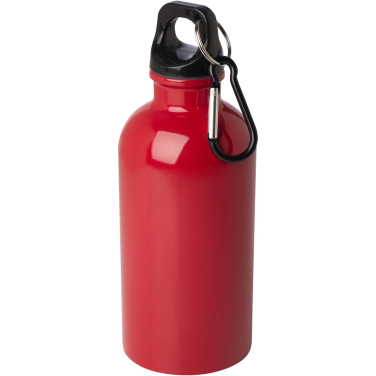 Logo trade mainoslahjat ja liikelahjat kuva: Oregon 400 ml:n RCS-sertifioitu, yksiseinämäinen, ruostumattomasta teräksestä valmistettu vesipullo jousihaalla