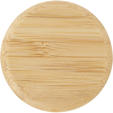 Logo trade mainoslahjat ja liikelahjat kuva: Porto 500 ml:n lasinen vesipullo silikonikahvalla ja bambukannella