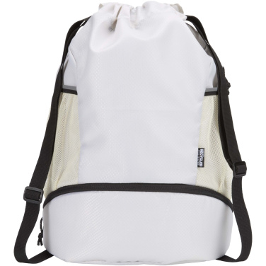 Logo trade liikelahja kuva: Nomad 18 litran GRS-kierrätetystä materiaalista valmistettu, kiristysnyörillä varustettu urheilukassi alalokerolla