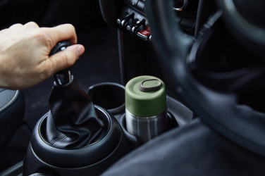 Logo trade mainostuote kuva: Musta+Blum-eristetty matkamuki ruostumatonta terästä