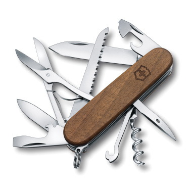 Logo trade mainostuotet tuotekuva: VICTORINOX-taskuveitsi Huntsman Wood, 13 toimintoa