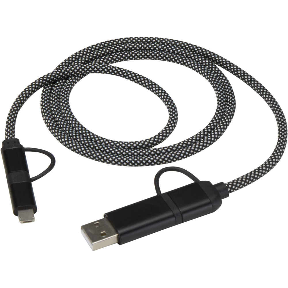 Logotrade mainostuotet kuva: SMART 65 W, 100 cm, RCS-sertifioitu magneettinen 5-in-1-latauskaapeli