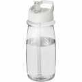 H2O Active® Pulse 600 ml sportinis buteliukas su snapeliu su dangteliu, Skaidrus/baltas