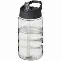 H2O Active® Bop 500 ml sportinis buteliukas su snapeliu su dangteliu, Skaidrus / vientisas juodas