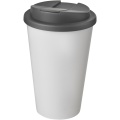 Americano® 350 ml stiklinė su nepraleidžiančiu dangteliu, Balta/pilka