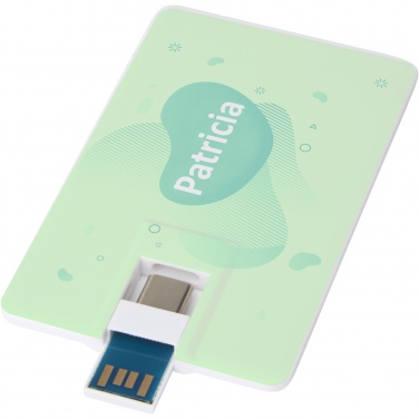 Logotrade reklaminiai produktai nuotrauka: Duo plonas 64 GB USB diskas su Type-C ir USB-A 3.0