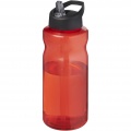 H2O Active® Eco Big Base 1 litro sportinis butelis su snapeliu, Raudona / vientisa juoda