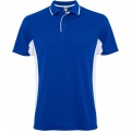 Montmelo unisex sportinis polo trumpomis rankovėmis, Karališka mėlyna / balta