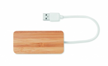 Logotrade reklaminiai produktai nuotrauka: Bambuko USB 3 prievadų šakotuvas