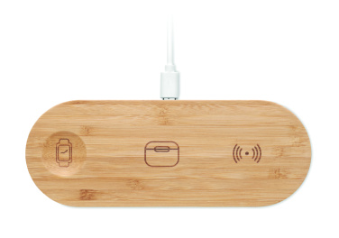 Logotrade reklaminės dovanos nuotrauka: 3 viename 15 W belaidis įkroviklis