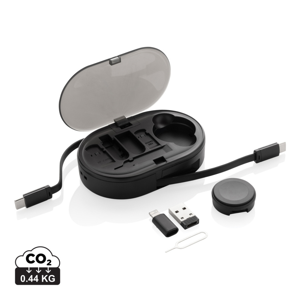 Logotrade verslo dovanos nuotrauka: „Chargevix RCS“ plastikinis daugiafunkcis 60 W įkrovimo rinkinys
