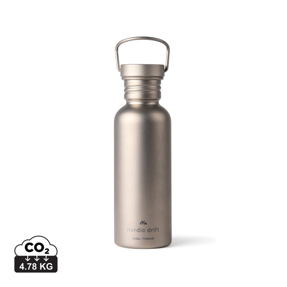 Logotrade dovana nuotrauka: „Nordic Drift Trail Ultra Light Titanium“ 600 ml vandens gertuvė