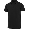 Beryl 220 g/m² trumpomis rankovėmis unisex polo marškinėliai, Juoda