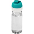 H2O Active® Base 650 ml sporta pudele ar pārslēdzamu vāku, Caurspīdīgs / Aqua zils