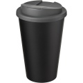 Americano® Eco 350 ml otrreizēji pārstrādāta bļodiņa ar necaurlaidīgu vāku, Pelēks / vienkrāsains melns