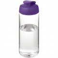 H2O Active® Octave Tritan™ 600 ml sporta pudele ar pārslēdzamu vāku, Caurspīdīgs caurspīdīgs / violets