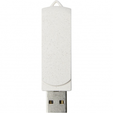 Logotrade ziemassvētku dāvanas foto: Pagrieziet 4 GB kviešu salmu USB zibatmiņas disku