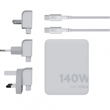 Logotrade korporatīvās dāvanas foto: Xtorm XVC2140 GaN Ultra 140W ceļojumu lādētājs ar 240W USB-C PD kabeli