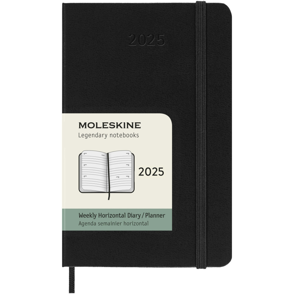 : Moleskine horizontālais cietais vāks 12 mēnešu PK nedēļas plānotājs