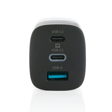 Logotrade Ideja dāvanas foto: Philips 65 W īpaši ātrs PD 3 portu USB sienas lādētājs